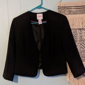 Cropped black blazer